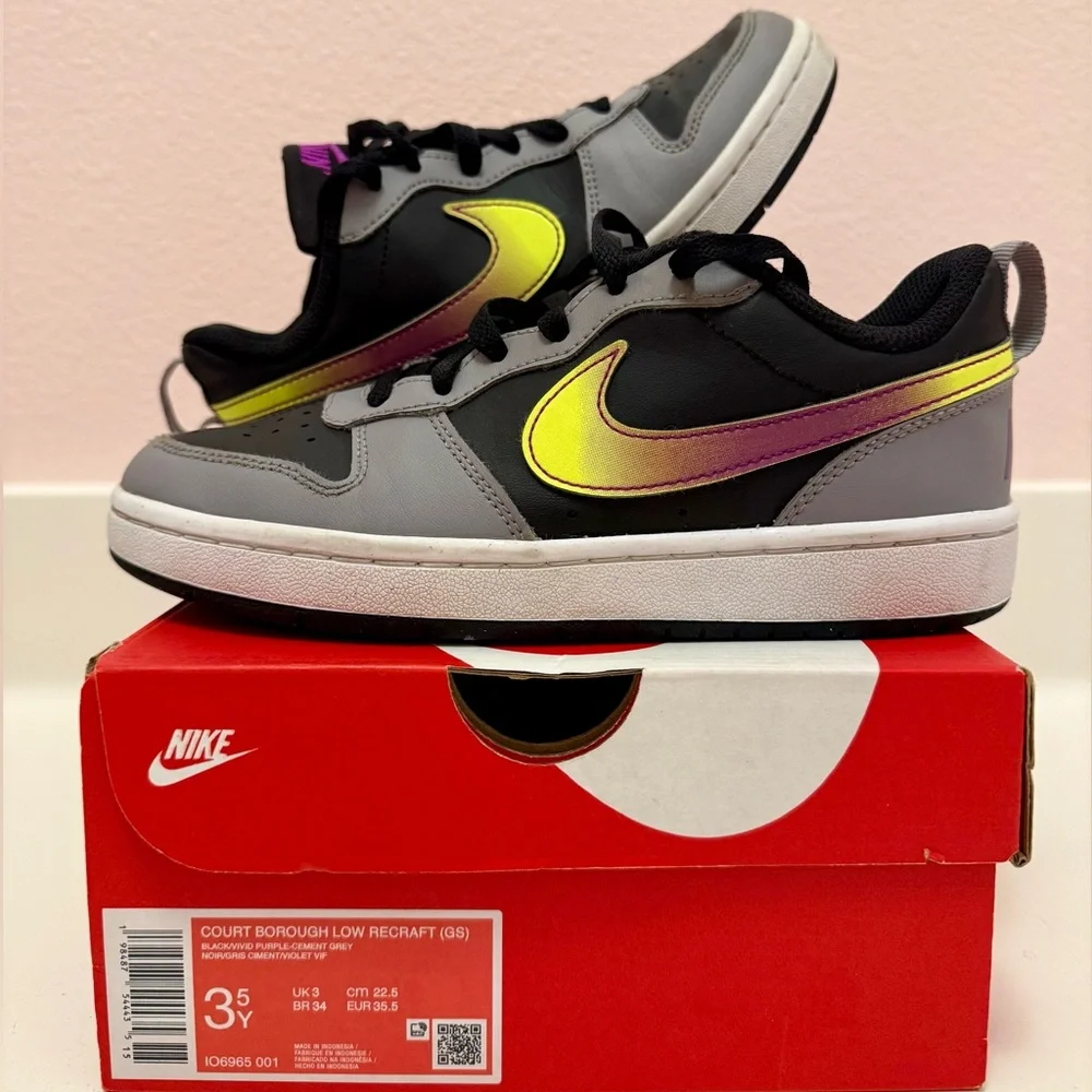 Nike Kids' 3.5Y Court Borough Low Recraft - Picture 1 of 4